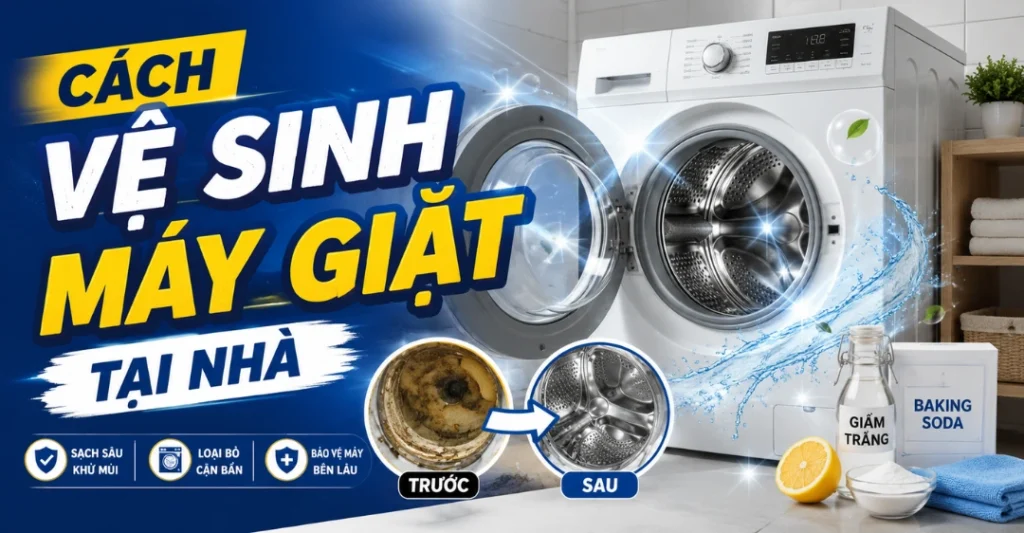 cách vệ sinh máy giặt tại nhà