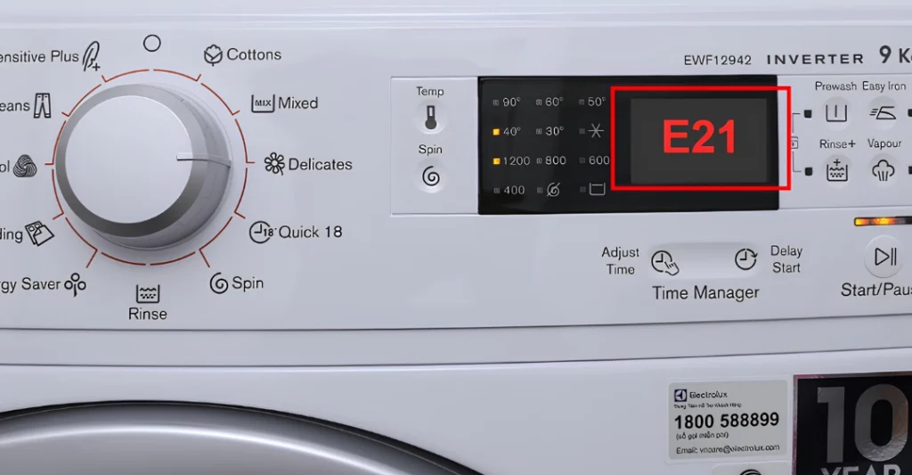 dấu hiệu máy giặt không thoát được nước