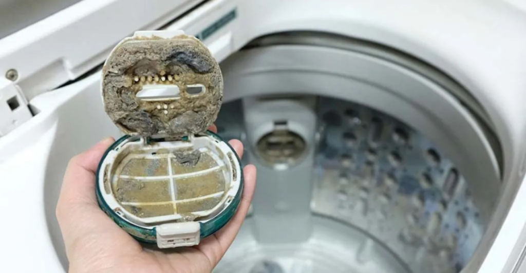 máy giặt bị cặn bẩn