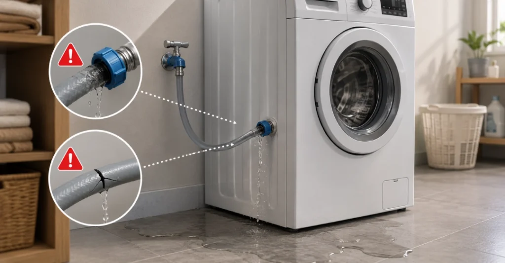 Ống cấp nước bị lỏng hoặc nứt vỡ