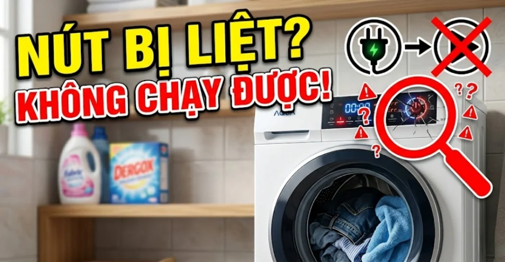 nút máy giặt bị liệt