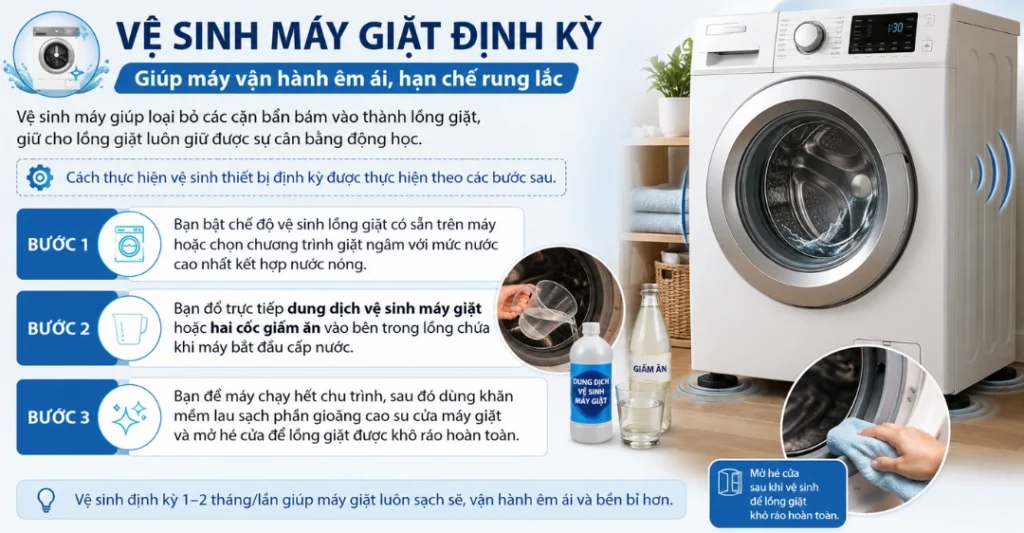 Vệ sinh máy giặt định kỳ