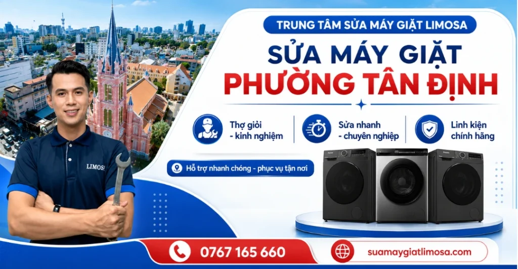 Dịch vụ sửa máy giặt Phường Tân Định tại Trung Tâm Sửa Máy Giặt Limosa