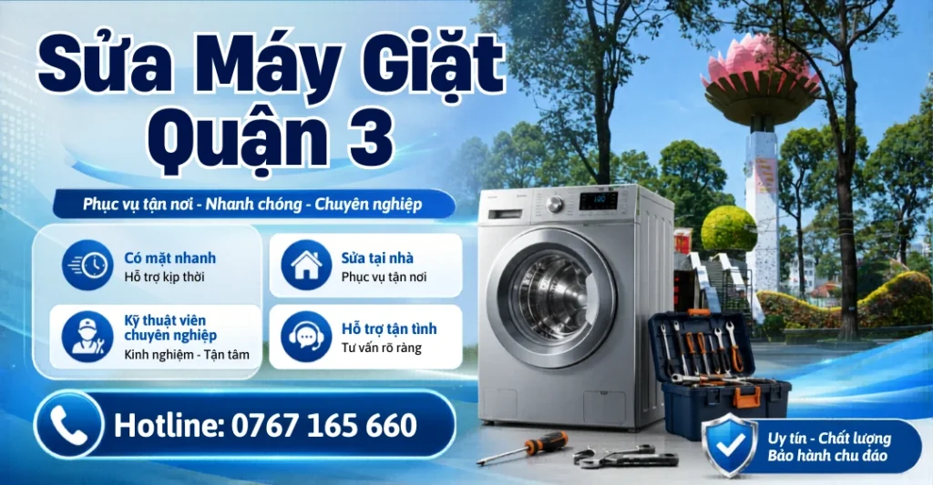 Sửa máy giặt quận 3 tại Trung tâm Sửa Máy Giặt Limosa