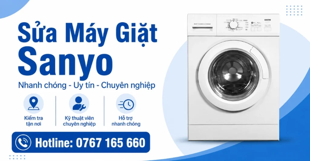 Dịch vụ sửa máy giặt Sanyo tại nhà chuyên nghiệp uy tín của Trung tâm Sửa Máy Giặt Limosa
