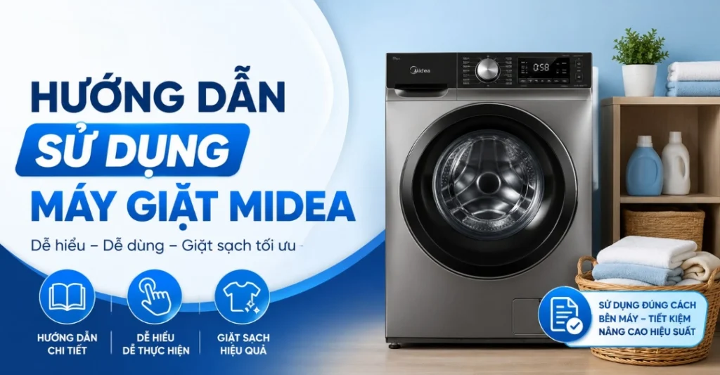 hướng dẫn sử dụng máy giặt Midea