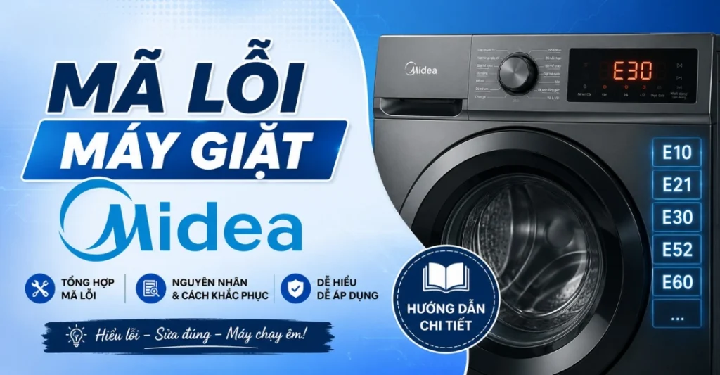 mã lỗi máy giặt Midea
