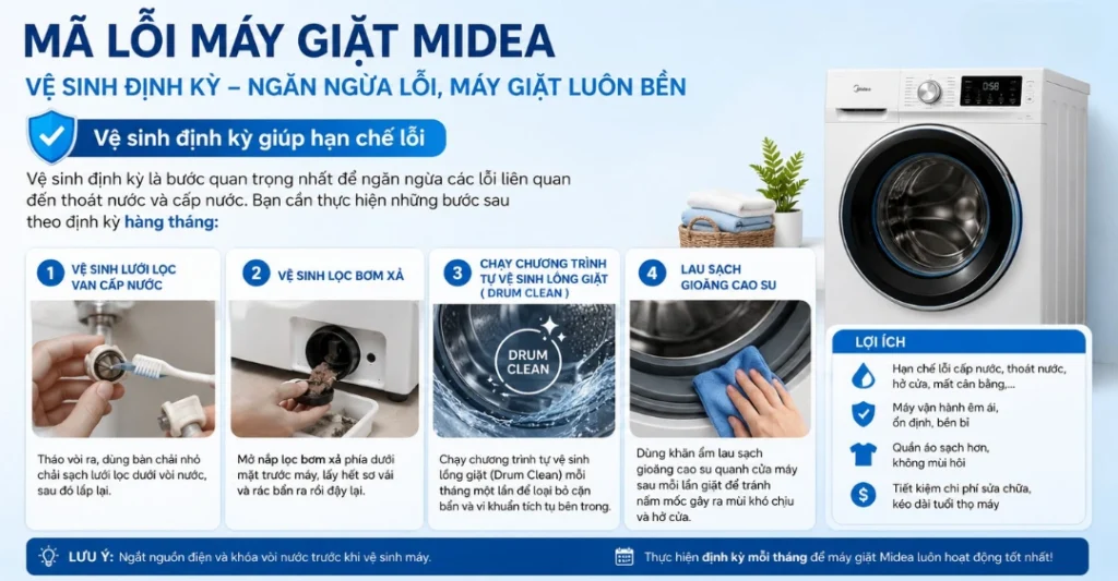 Vệ sinh định kỳ giúp hạn chế lỗi