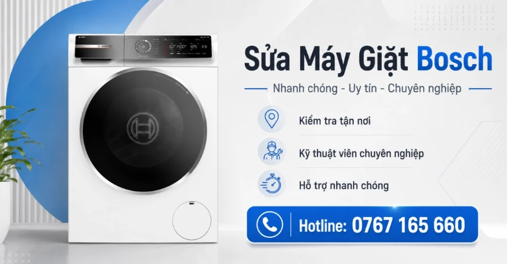 Sửa máy giặt Bosch tại nhà uy tín chuyên nghiệp của Trung tâm Sửa Máy Giặt Limosa