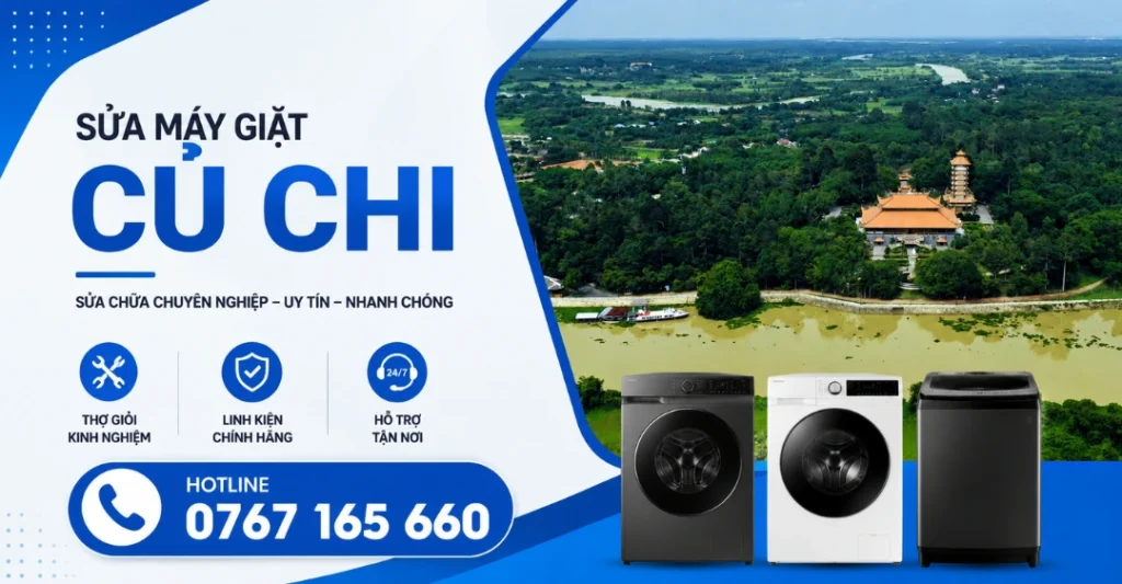 Dịch vụ sửa máy giặt Củ Chi uy tín chuyên nghiệp tại Trung tâm Sửa Máy Giặt Limosa