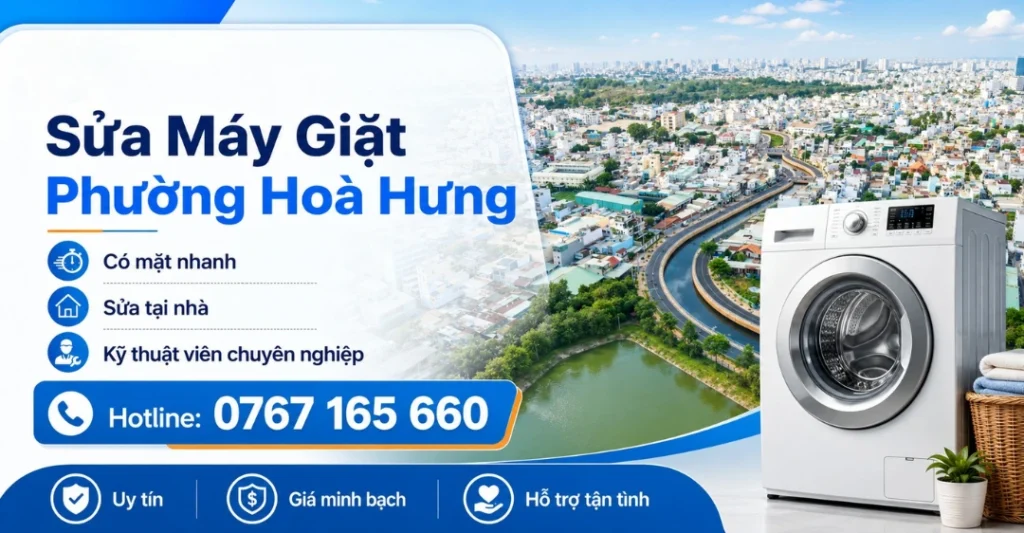 Dịch vụ sửa máy giặt Phường Hoà Hưng uy tín chuyên nghiệp tại Trung tâm Sửa Máy Giặt Limosa
