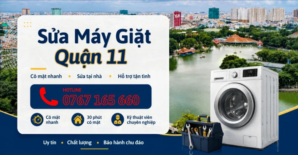 Dịch vụ sửa máy giặt quận 11 tại nhà của Trung tâm Sửa Máy Giặt Limosa