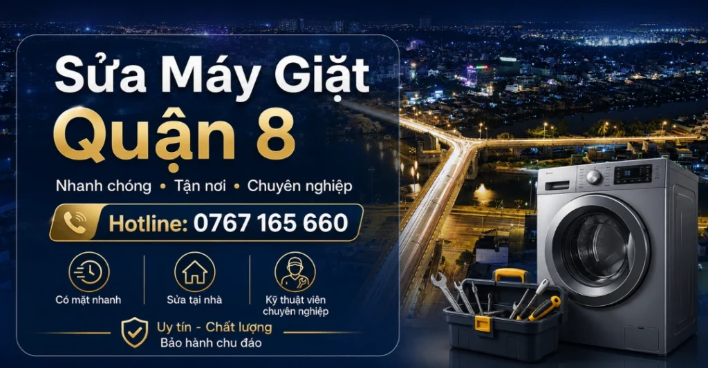 Dịch vụ sửa máy giặt Quận 8 chuyên nghiệp từ Trung tâm Sửa Máy Giặt Limosa