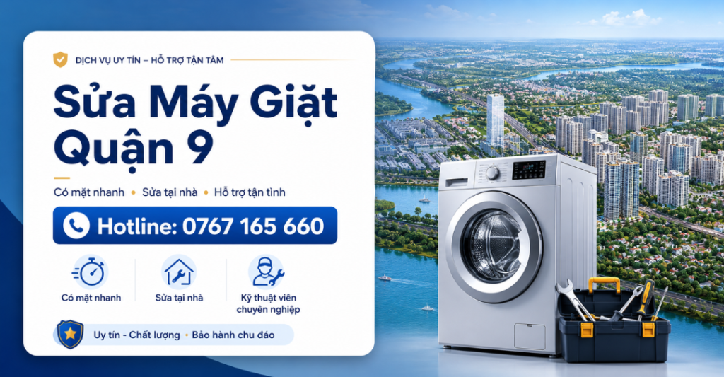 Dịch vụ sửa máy giặt Quận 9 tại nhà chuyên nghiệp và uy tín của Limosa
