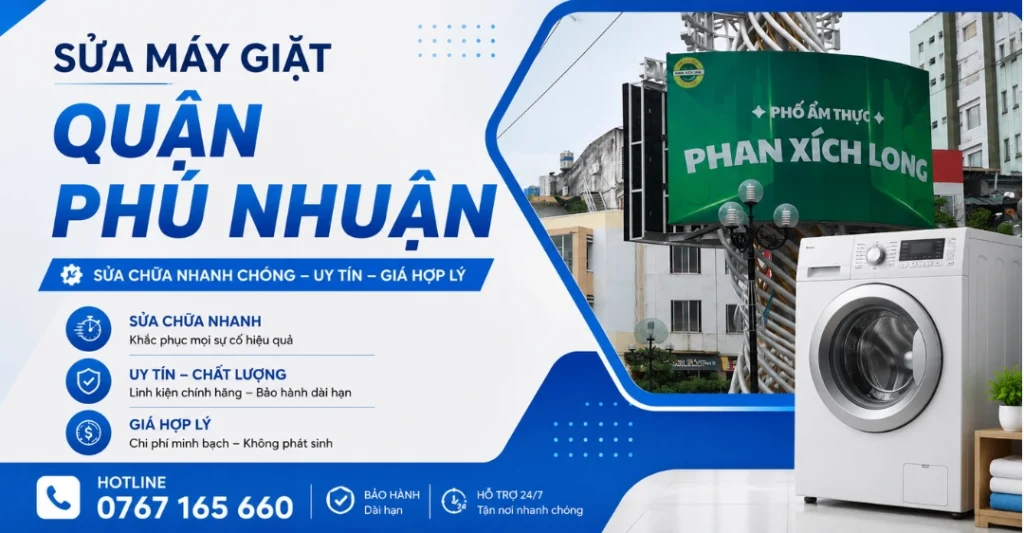 Dịch vụ sửa máy giặt quận Phú Nhuận uy tín, chuyên nghiệp và giá cả hợp lý tại Trung tâm Sửa Máy Giặt Limosa
