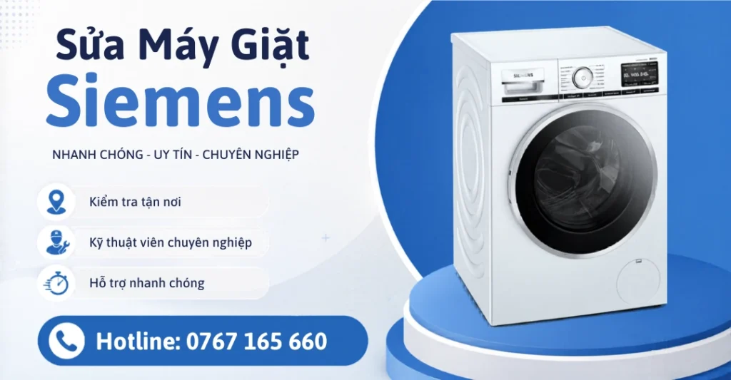 Sửa Máy Giặt Limosa hỗ trợ kiểm tra tận nơi và sửa chữa máy giặt Siemens nhanh chóng trên toàn thành phố