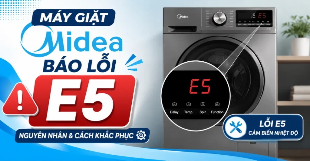 máy giặt Midea báo lỗi E5